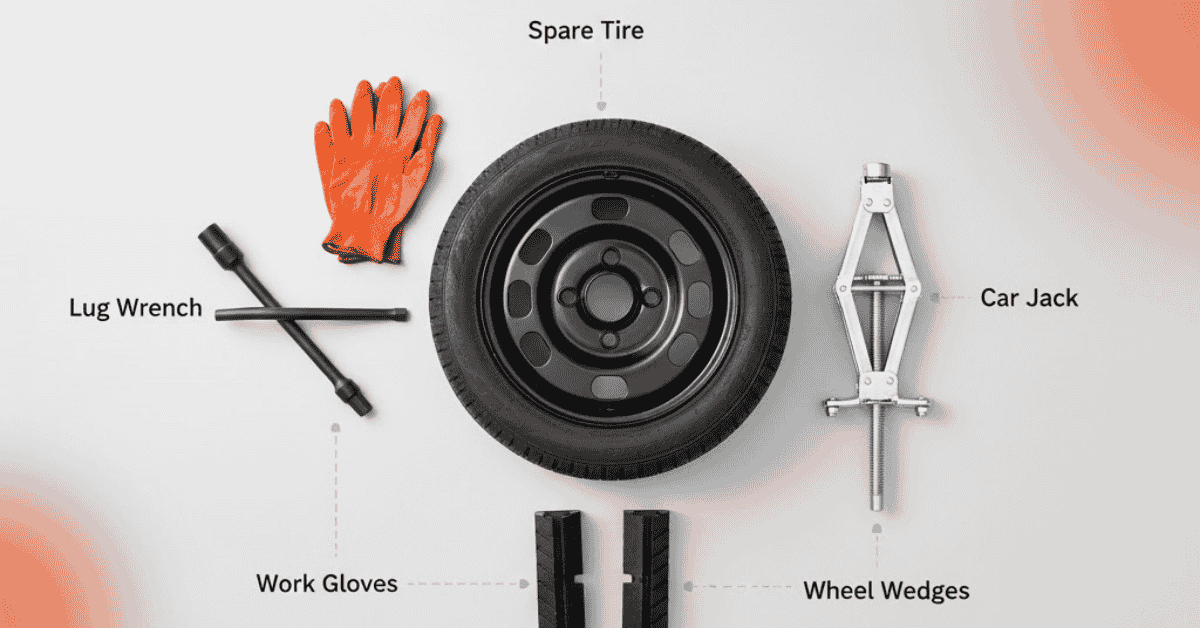 Basic tools needed to change the tire